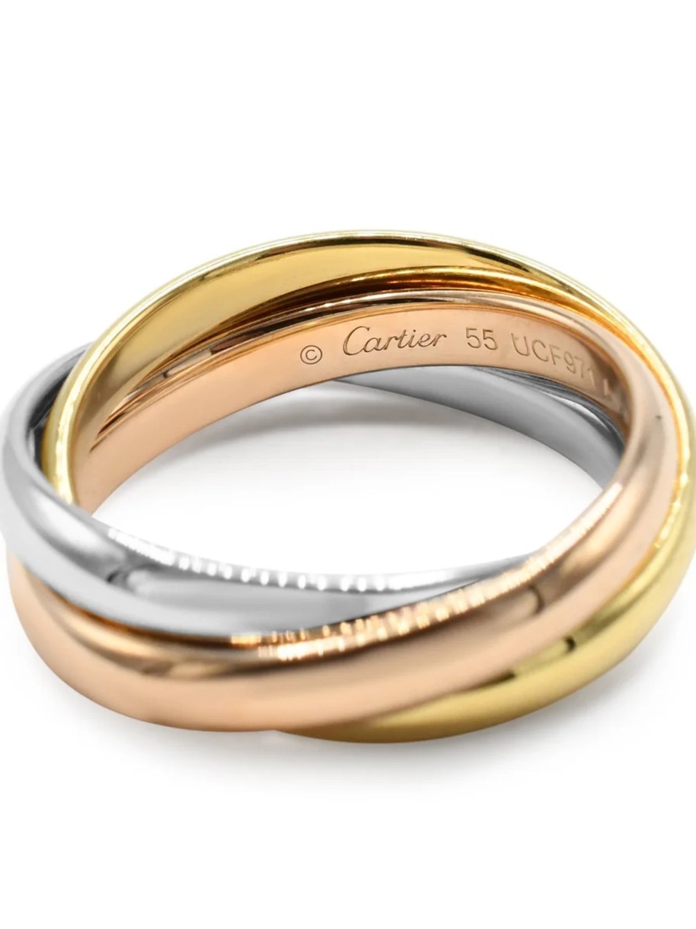 Cartier Trinity Interlocking Ring in Yellow, Rose & White Gold